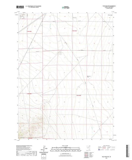 Pilot Peak NW Nevada US Topo Map Image