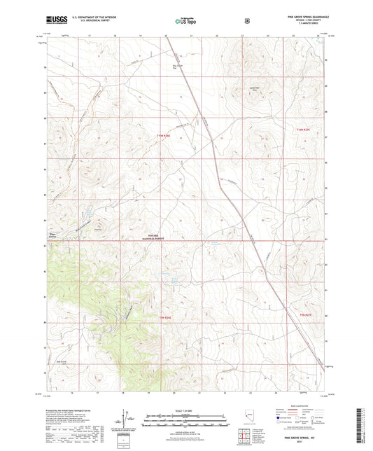 Pine Grove Spring Nevada US Topo Map Image