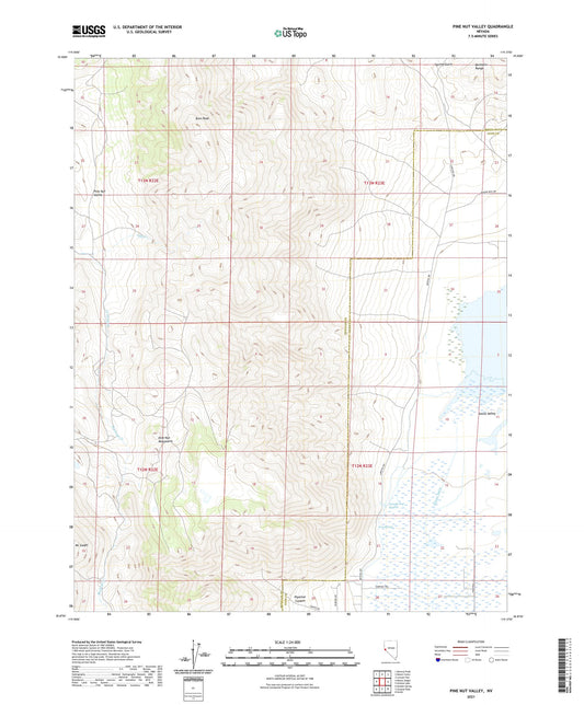 Pine Nut Valley Nevada US Topo Map Image