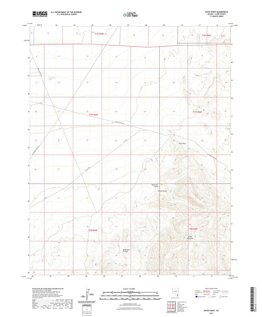Piute Point Nevada US Topo Map Image
