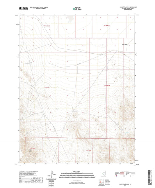 Poinsettia Spring Nevada US Topo Map Image