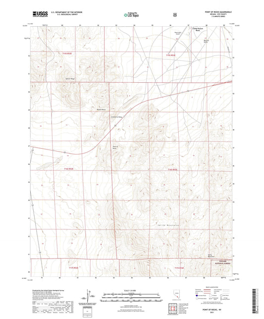 Point of Rocks Nevada US Topo Map Image