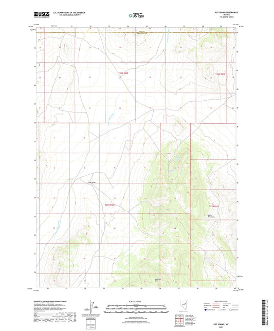 Pot Spring Nevada US Topo Map Image