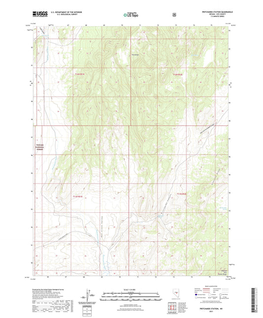 Pritchards Station Nevada US Topo Map Image