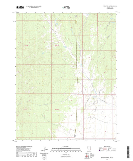 Prohibition Flat Nevada US Topo Map Image
