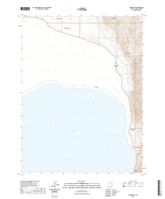 Pyramid NE Nevada US Topo Map Image