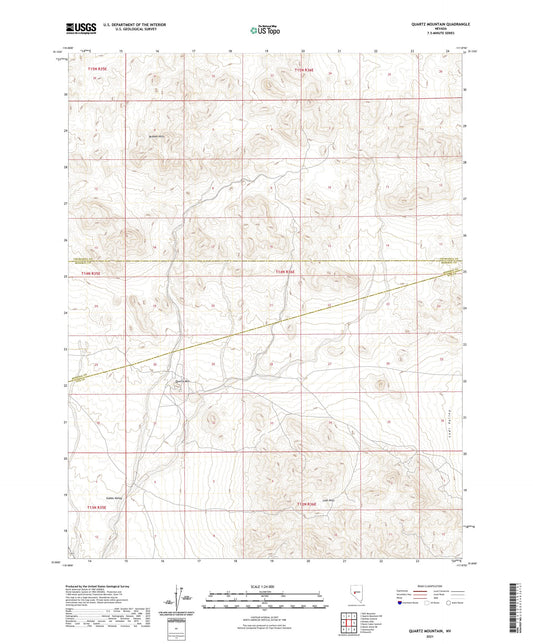 Quartz Mountain Nevada US Topo Map Image