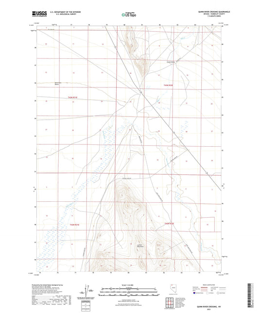 Quinn River Crossing Nevada US Topo Map Image