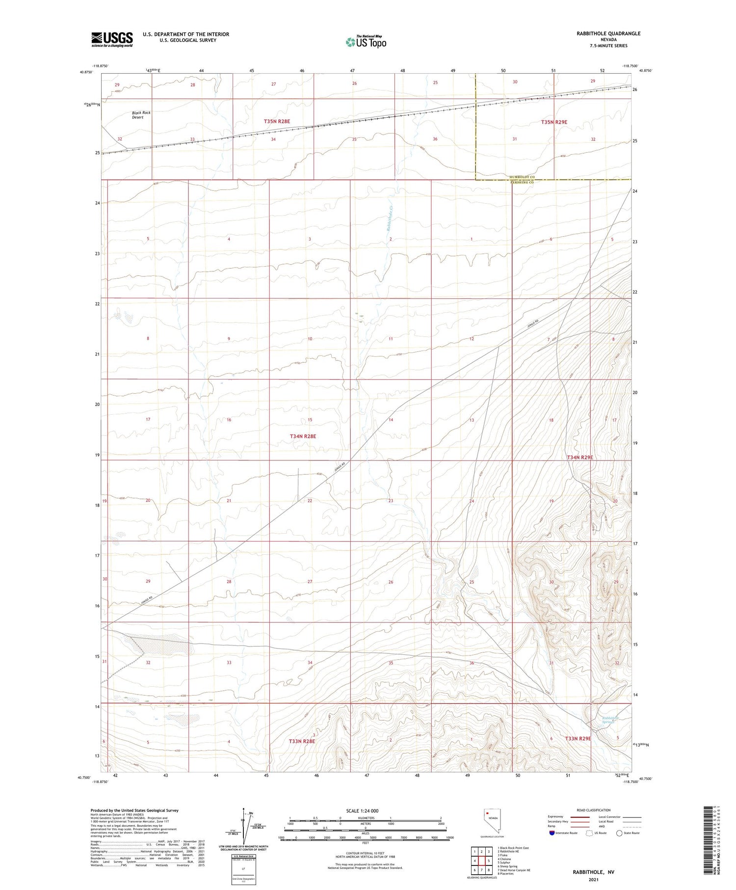 Rabbithole Nevada US Topo Map Image