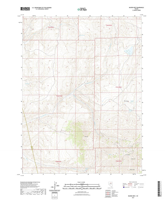 Ravens Nest Nevada US Topo Map Image