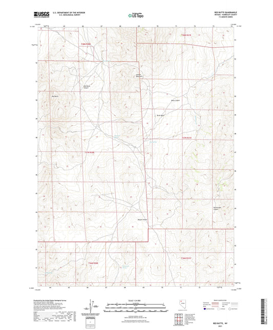 Red Butte Nevada US Topo Map Image