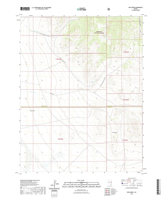 Red Ledges Nevada US Topo Map Image