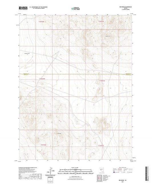 Red Ridge Nevada US Topo Map Image