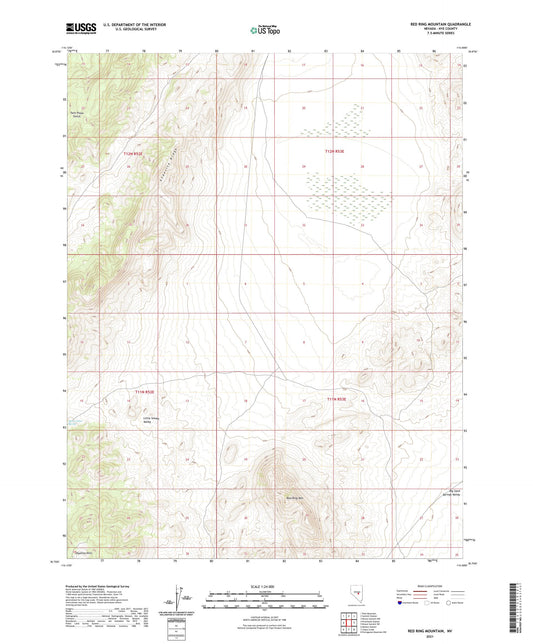 Red Ring Mountain Nevada US Topo Map Image
