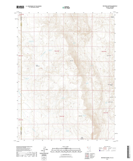 Red Rock Canyon Nevada US Topo Map Image