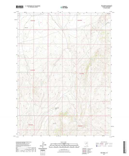 Red Spring Nevada US Topo Map Image