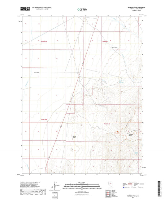 Redrock Spring Nevada US Topo Map Image