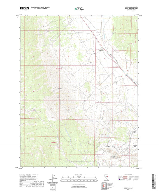 Riepetown Nevada US Topo Map Image