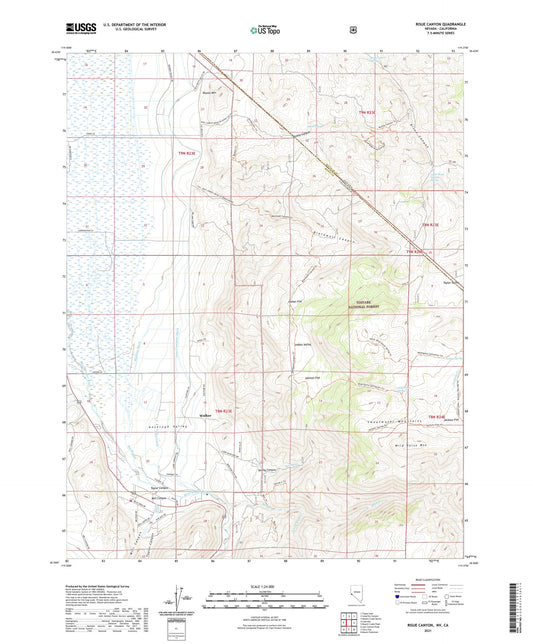 Risue Canyon Nevada US Topo Map Image