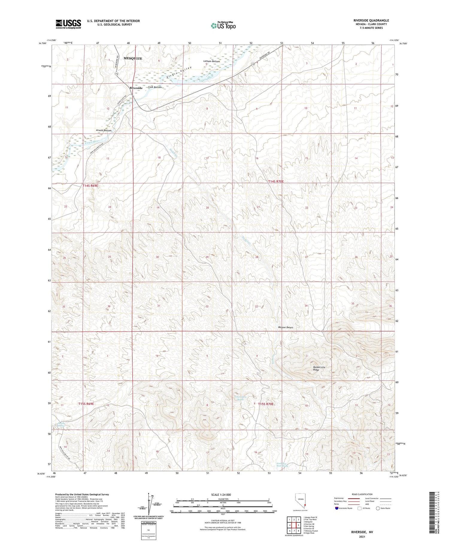 Riverside Nevada US Topo Map Image