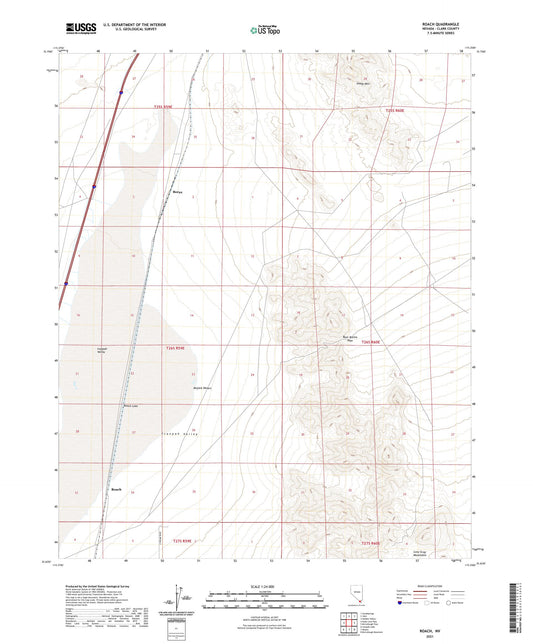 Roach Nevada US Topo Map Image