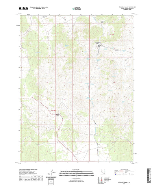 Robinson Summit Nevada US Topo Map Image