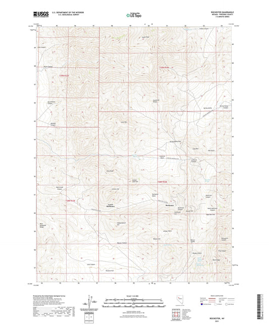 Rochester Nevada US Topo Map Image