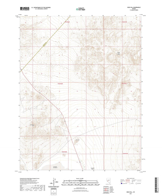 Rock Hill Nevada US Topo Map Image