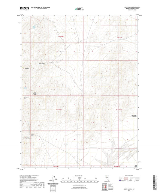 Rocky Canyon Nevada US Topo Map Image