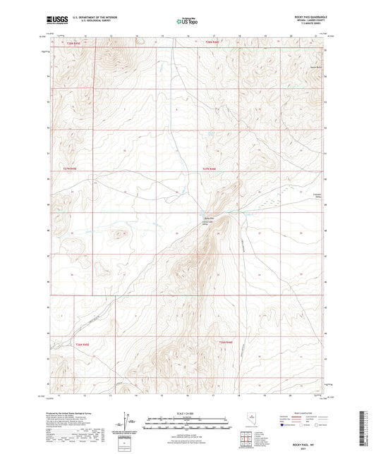 Rocky Pass Nevada US Topo Map Image