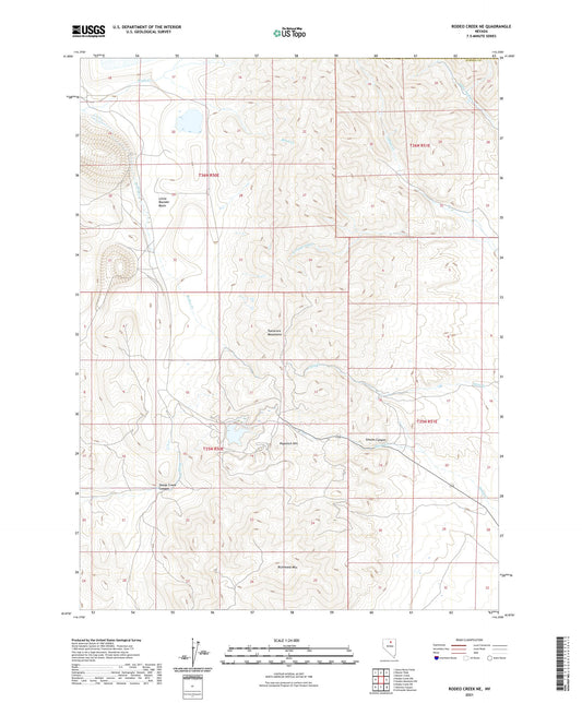 Rodeo Creek NE Nevada US Topo Map Image