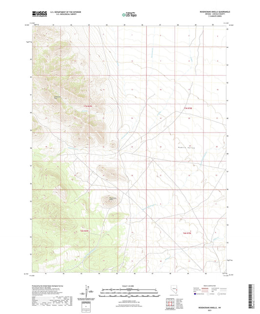 Rosencrans Knolls Nevada US Topo Map Image