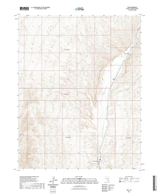 Rox Nevada US Topo Map Image