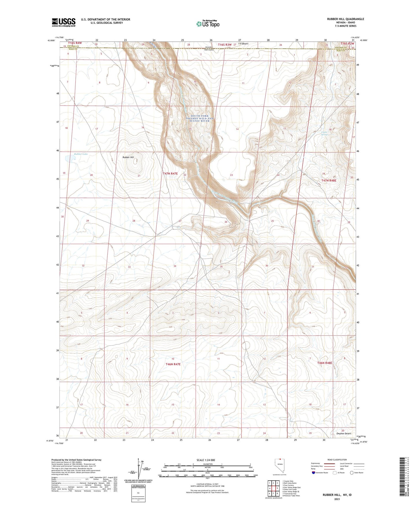 Rubber Hill Nevada US Topo Map Image