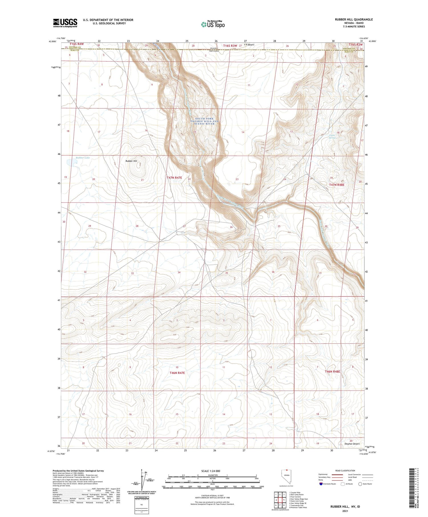 Rubber Hill Nevada US Topo Map Image