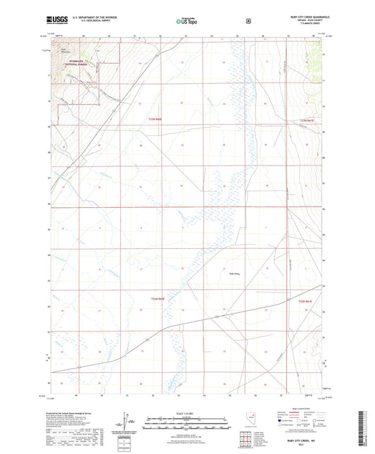 Ruby City Creek Nevada US Topo Map Image