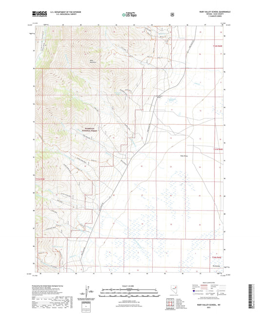 Ruby Valley School Nevada US Topo Map Image