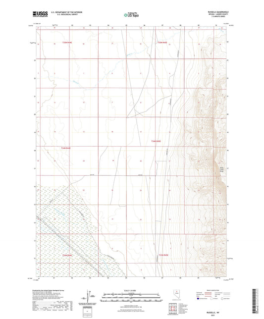 Russells Nevada US Topo Map Image