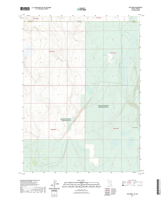 Rye Creek Nevada US Topo Map Image
