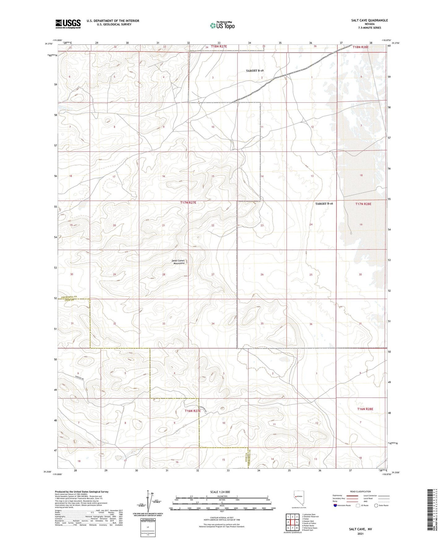 Salt Cave Nevada US Topo Map Image
