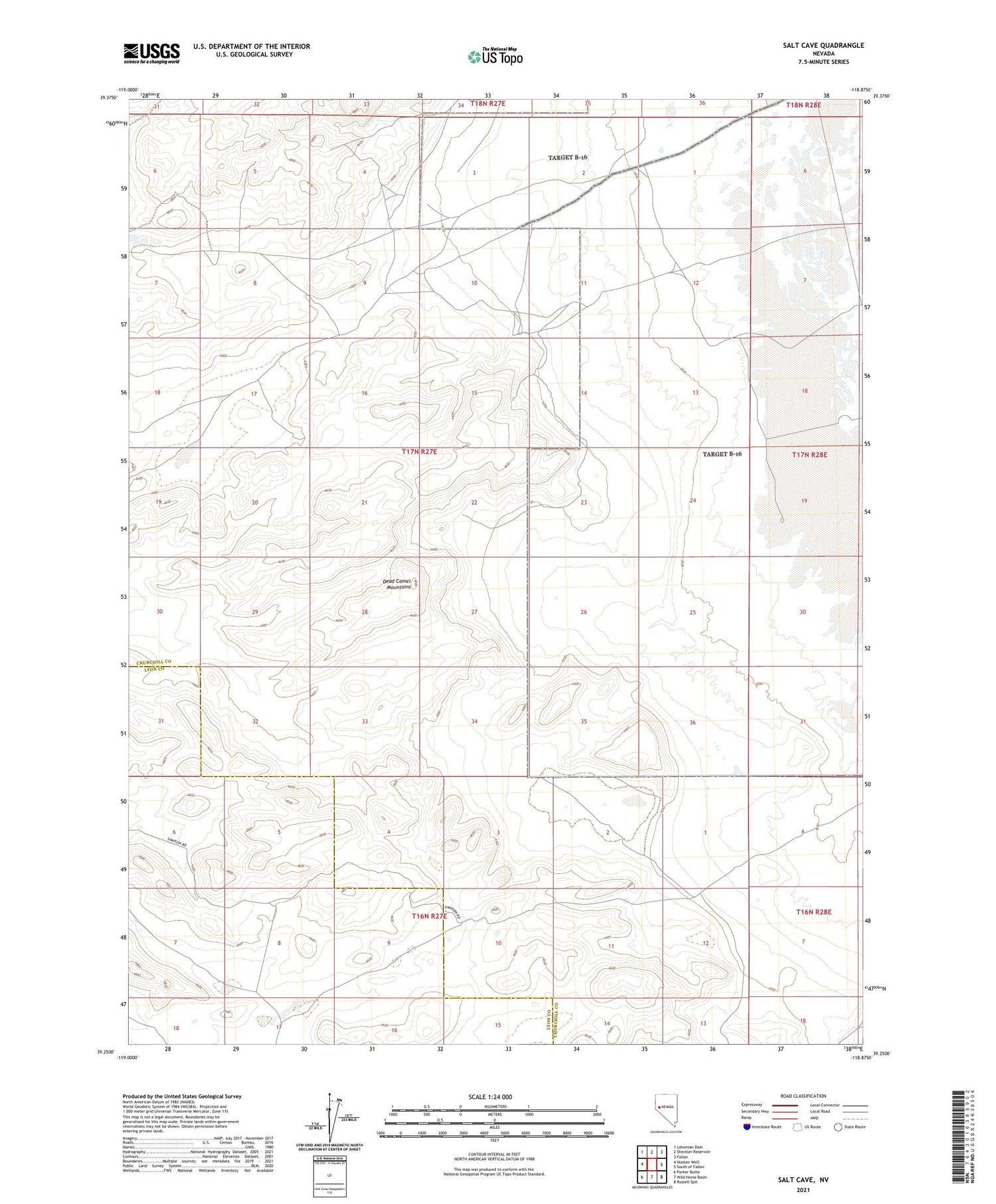 Salt Cave Nevada US Topo Map Image