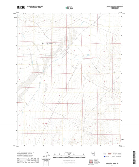 San Antonio Ranch Nevada US Topo Map Image