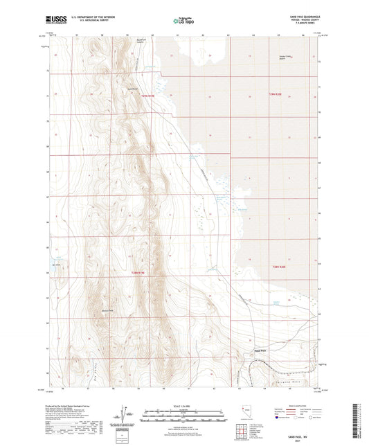 Sand Pass Nevada US Topo Map Image