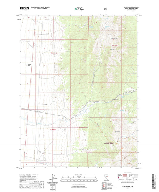 Schellbourne Nevada US Topo Map Image