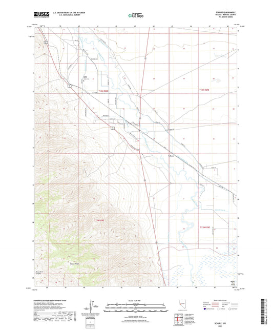 Schurz Nevada US Topo Map Image