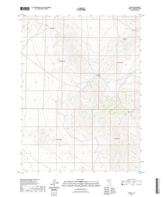 Scossa Nevada US Topo Map Image