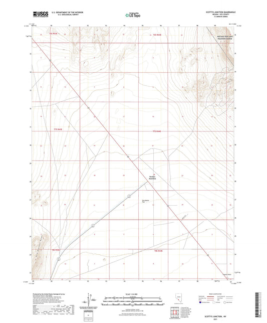 Scottys Junction Nevada US Topo Map Image
