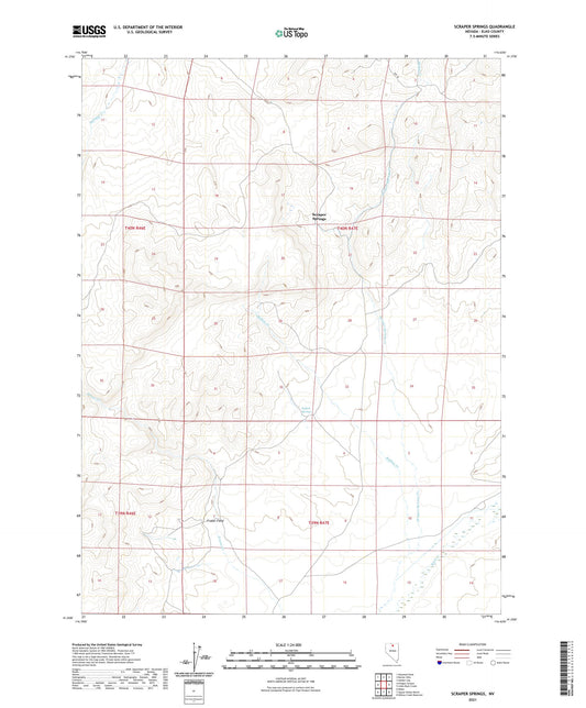 Scraper Springs Nevada US Topo Map Image