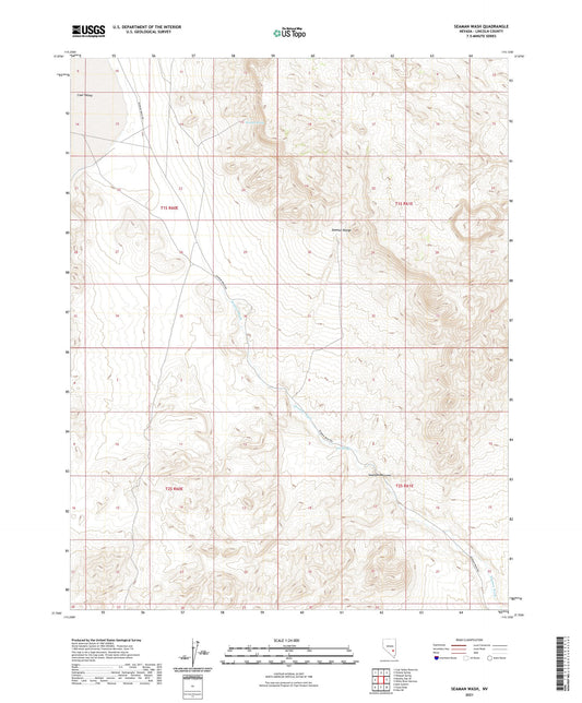 Seaman Wash Nevada US Topo Map Image