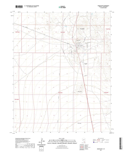Searchlight Nevada US Topo Map Image
